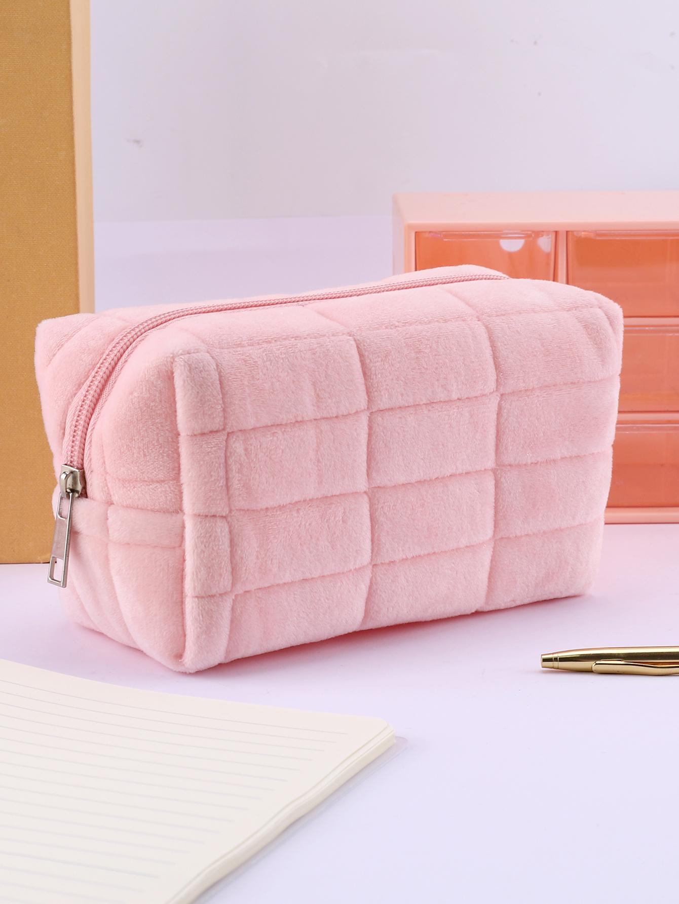 

1 шт. Мягкий пенал большой вместимости Школьный пенал Каваи Пеналы на молнии Школьные принадлежности Портативный пенал розовый