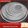 Aluminum Alloy Non-stick Round Pizza Mesh Pan - Food Grade Commercial Baking Tool for Oven or Fire Pit