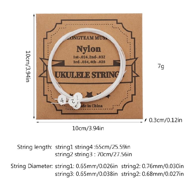 Universal Ukulele Guitar Strings Set Nylon Strings for 21/23/26 Inch Ukulele
