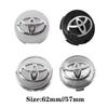 4pcs/Lot 57mm 62mm Refitting Car Wheel Center Caps Hub Center Covers For YARiS RAIZE Corolla Camry RAV4 Car Accessories
