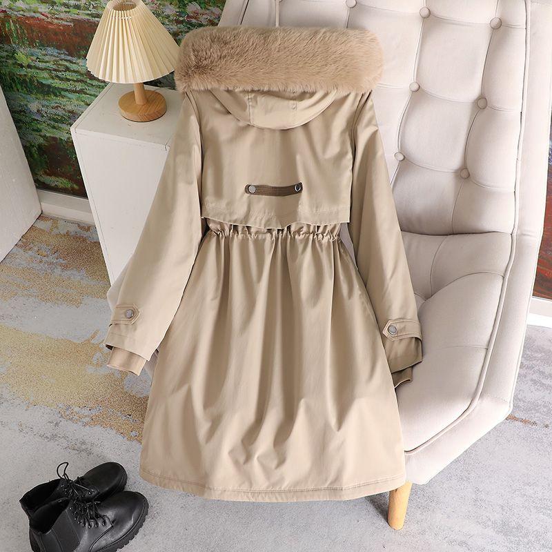 Detachable A Wear Korean Department Tooling  Overcome Women's Long Cotton-padded Coat Windbreaker Coat Cotton-padded Jacket