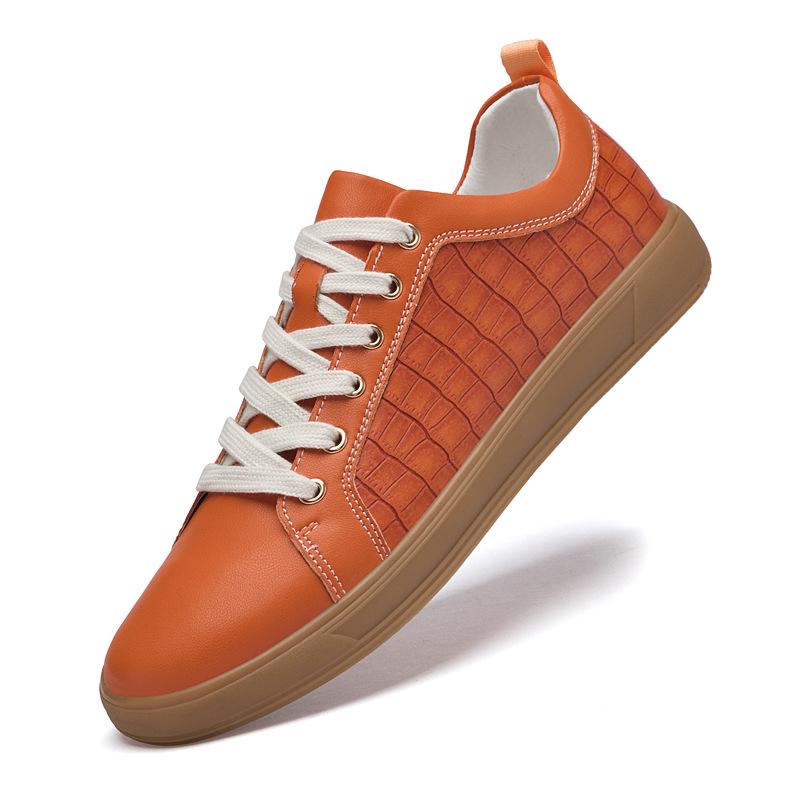

Men s Large Size 46 Breathable Casual Shoes Men s 45 Versatile British Board Shoes Men s Foreign Trade Leather Soft Sole Retro Leather Shoes Men s 46 оранжевый