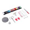 Portable Sewing Kit Thread Tape Thimble Buttons Scissors DIY Sewing Supplies with A Storage Bag for Camping Travelling
