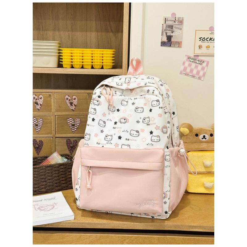 Schoolbag French Cream Wind Girl Cute Cartoon Backpack Primary and Secondary School Campus Versatile School Bag Children's Lightweight Small Backpack