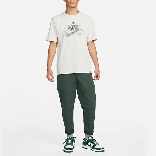Nike Men's White T-Shirt with Plant and Flower Logo Print