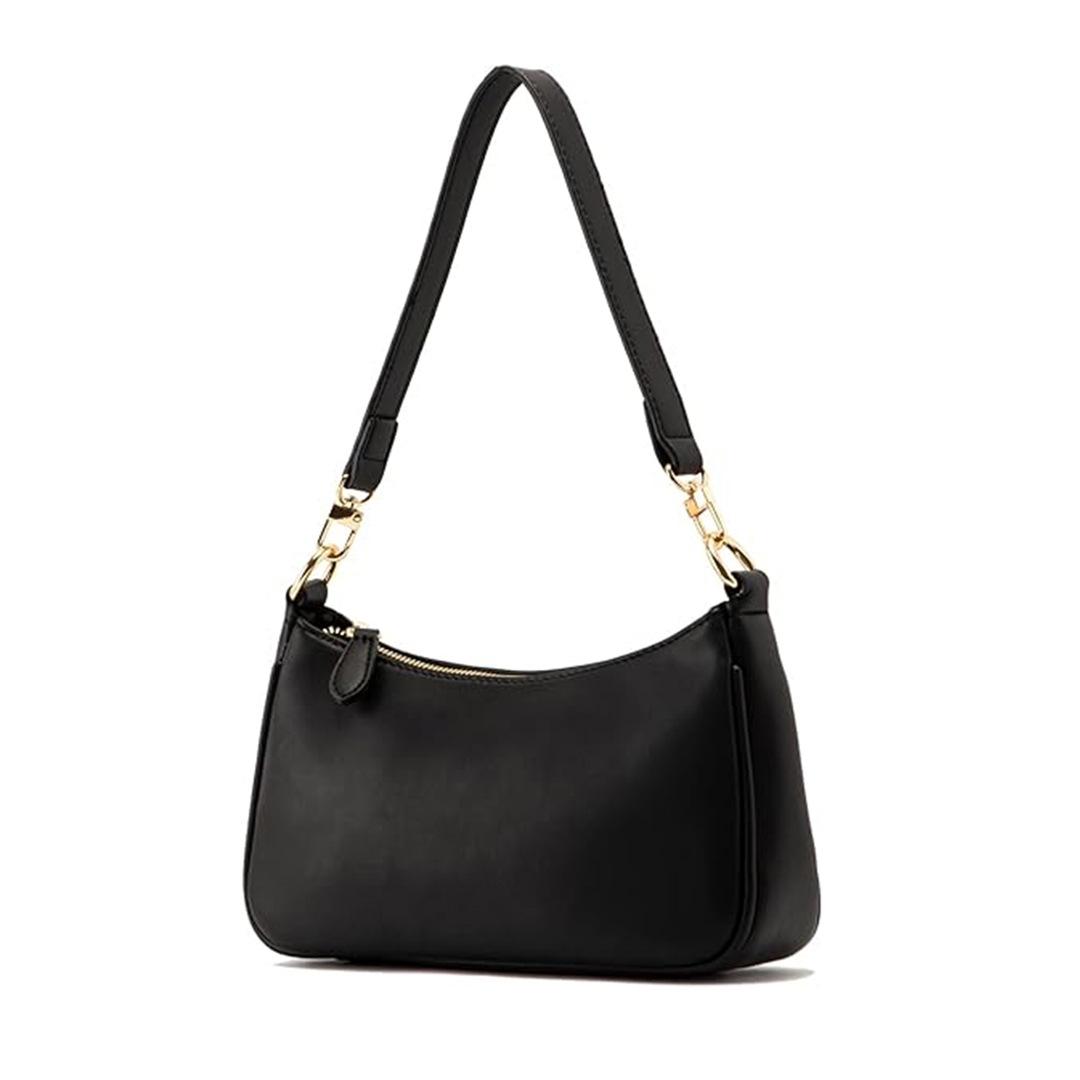Women s shoulder bag, armpit bag, casual simple and versatile chain, baguette women s bag. 25cm*7cm*15cm чёрный