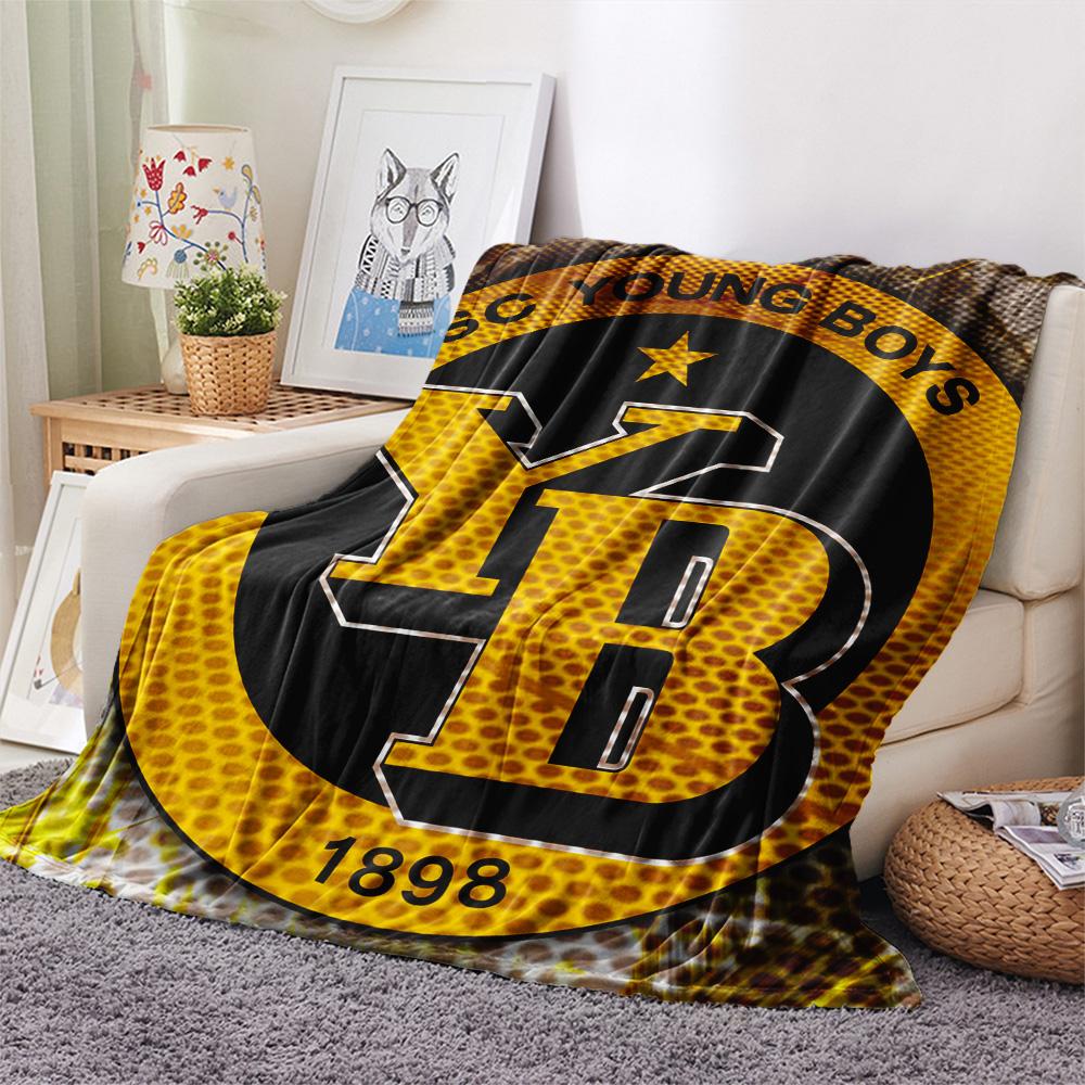 Borussia Dortmund Logo Print Flannel Blanket, High Quality Comfortable for All Seasons, Home Decor, Warmth and Comfort, Perfect for Christmas Gifts