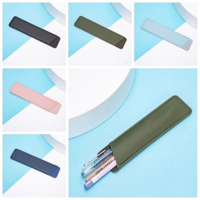 Pencil Case PU Leather Leather Pen Bag Holder Soft Pen Protective Bag Vintage Handmade Pen Sleeve Pouch Student