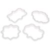 4 buc vintage placă cadru cookie cutter set plastic biscuit cutter tort instrumente