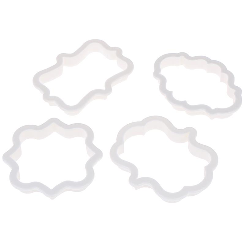 4 buc vintage placă cadru cookie cutter set plastic biscuit cutter tort instrumente