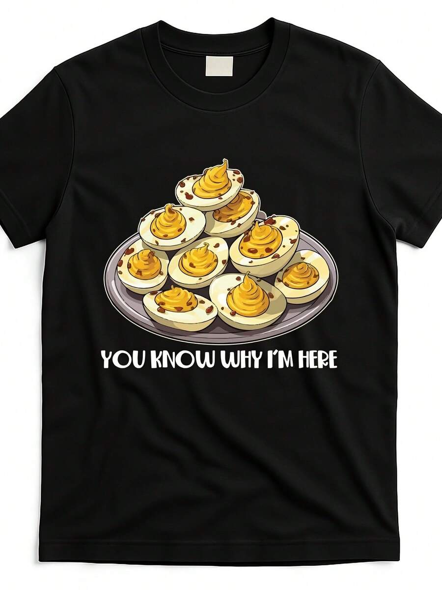 

Funny You Know Why I m Here Deviled Eggs Graphic Unisex T-Shirt M