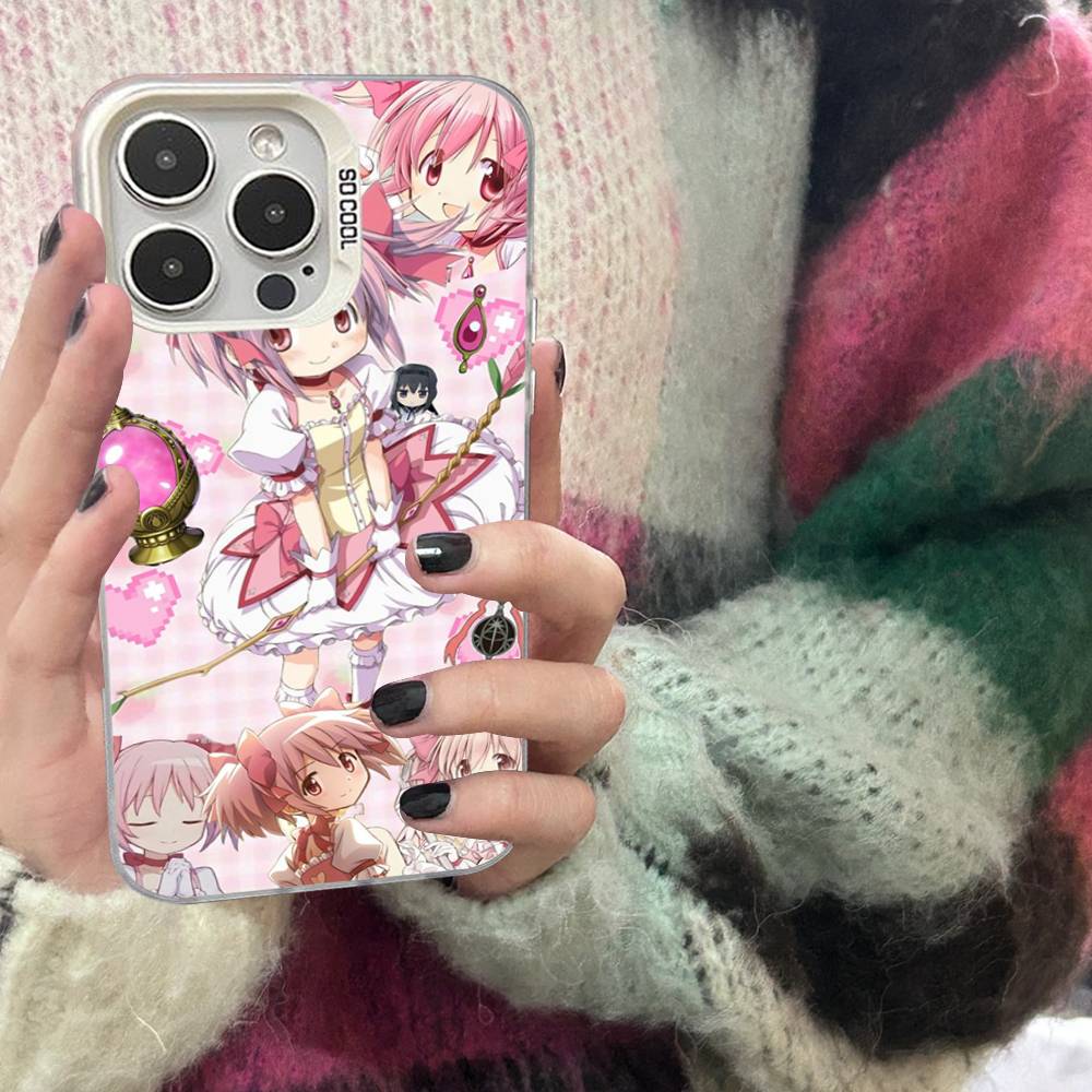 Beliebte Anime-Mädchen mattierte Handyhülle Für iPhone 17 16 15 14 Plus 13 12 11 Pro Max X Xs XR Silber Hartschalen-Cover