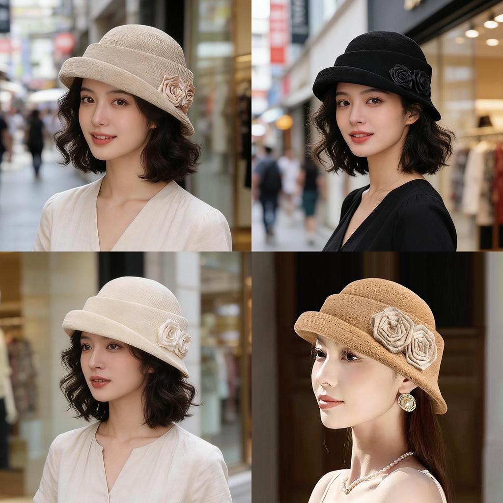 Peony Sun Hat For Women With Breathable Cotton Linen For Sun Protection And Vintage Style