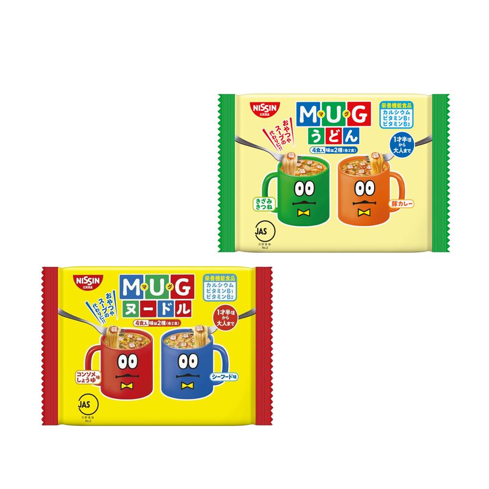 Nissin Mug Noodle & Udon Instant Noodle Packs (4 Servings)