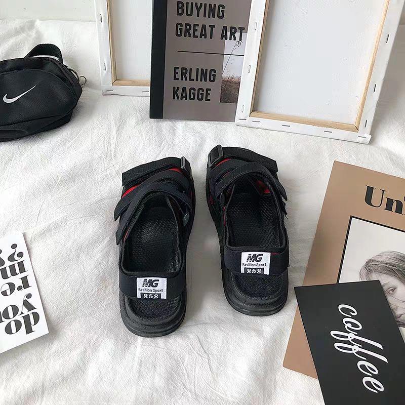 Größe 35-40 Damen Harajuku Sportsandalen Sommer Flache Damen Plateausandalen Strand Peep-Toe-Schuhe für Mädchen