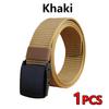 Tactical Belt for Man Golf Outdoor Casual Canvas Belt Black Training Trouser Belt Wide Automatic Buckle Nylon Belt Hunting Sport