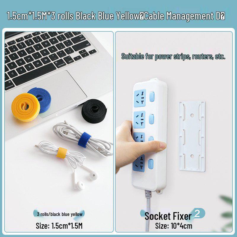 Velcro Cable Organizer Ties for Earphones, Data, Network, and Charging Cables