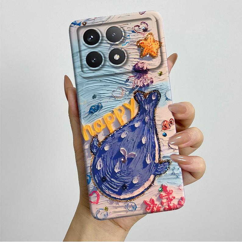 Shockproof Phone Case for Xiaomi Poco X6 Pro 5G Redmi K70E Pretty Butterfly Flowers Soft TPU Shell Poco X6Pro Bumper Back Cover