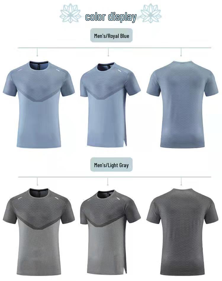 2024 European Men's Quick-Dry Short Sleeve Sports T-Shirt - Summer Fitness & Casual Running Top