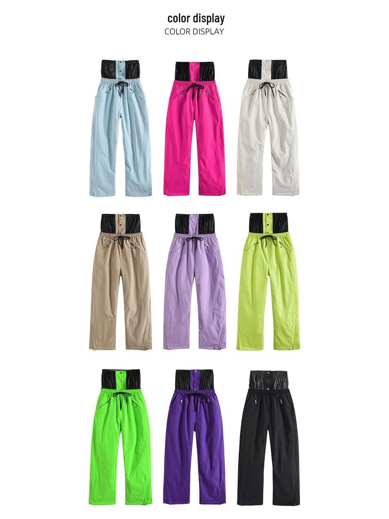 Unisex Waterproof Winter Ski Pants - Warm, Thick, Loose Fit