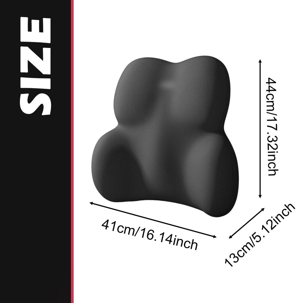 Low Back Support Cushion Large Ergonomic Chair Pillow for Office Desk Computer Gaming Car Seat Driving Rest