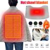 Elektrická topná deka USB nabíjecí vyhřívaná šála 3 úrovně vyhřívání Coral Fleece Plyšová zimní teplá šála pro venkovní domácí kancelář