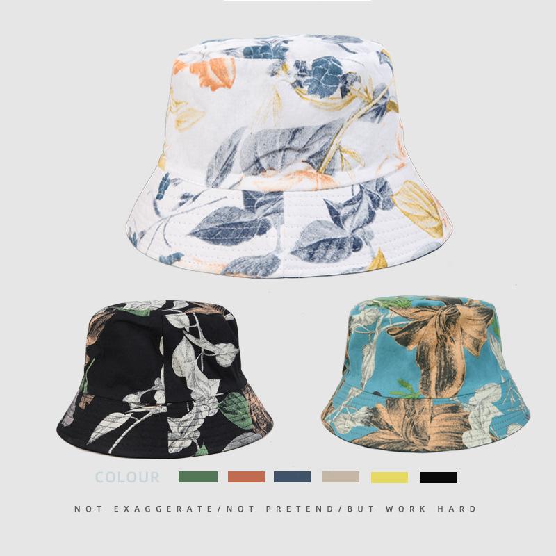 Versatile Style Hat Leaf Pattern Womens Sunshade Hatscaps Fishermans