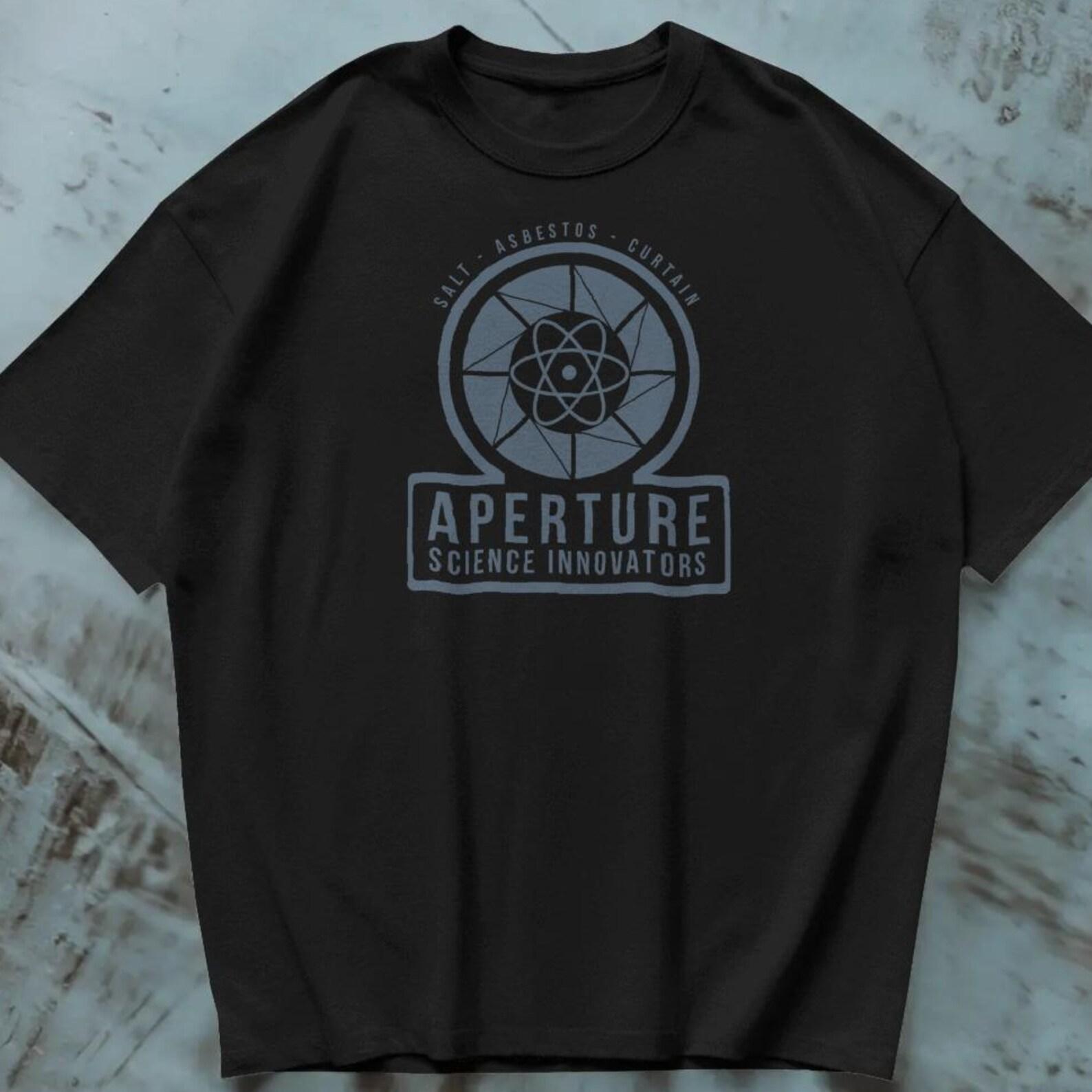 Aperture Science Logo T-Shirt, Portal Gaming Tee, Retro Science Apparel M