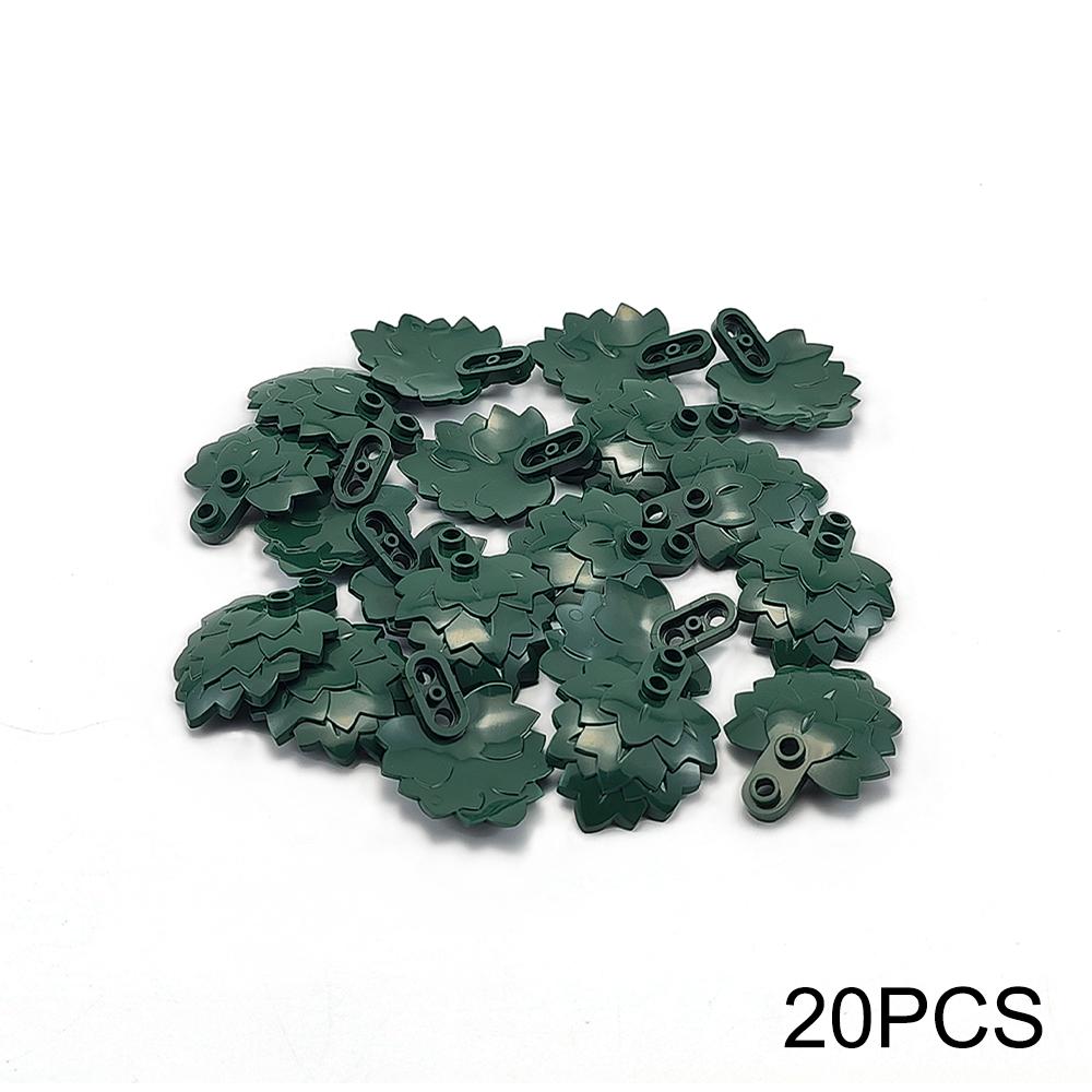 MOC Stadtgarten Baustein Baum Spielzeug DIY Montage Kiefer Kokospalme Straßenansicht Wald Pflanze Stamm Blätter Gras Zubehör