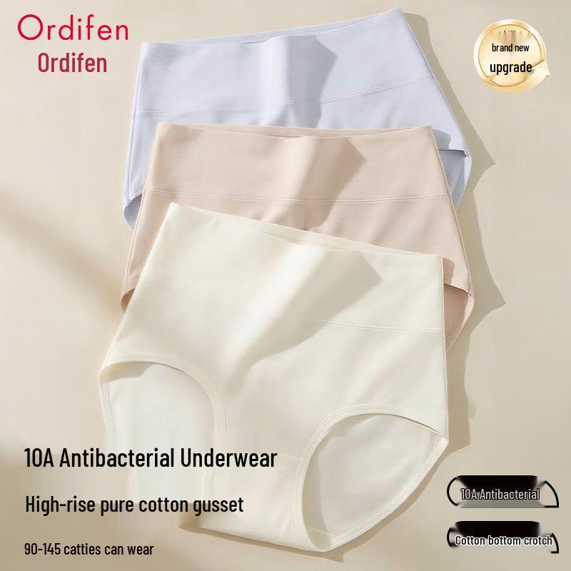 Odifen Women s 10A Antibacterial High-Waist Tummy Control Briefs (3-Pack) XL