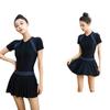 Summer Pool Dress With Collared Splicing Pattern For Beach Vacation And Yoga Practice