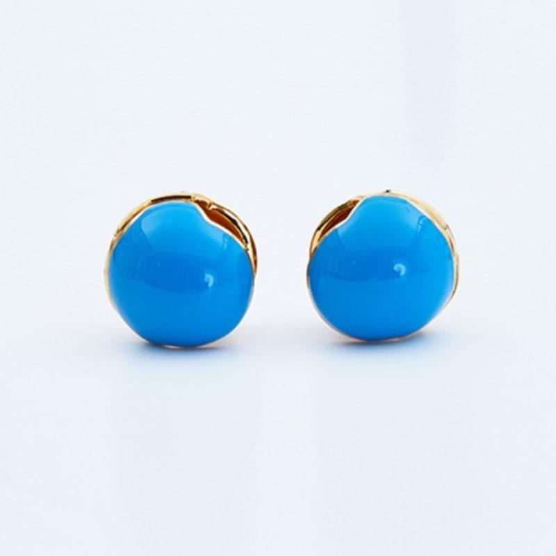 Viollina Enamel Ball Earrings_Turkish.