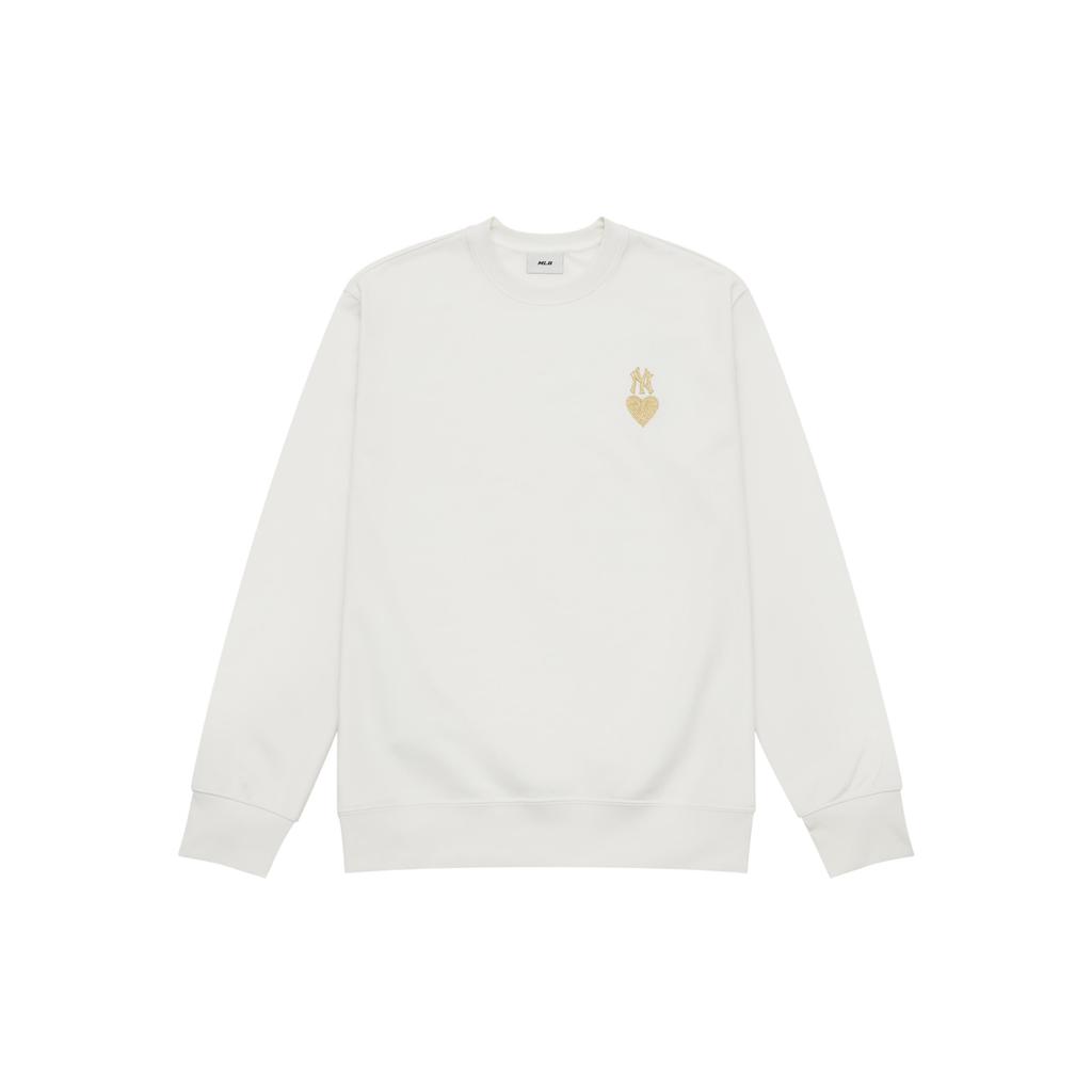 MLB New York Yankees Heart 24FW Sweatshirt Unisex 2 Pack Cream 3AMTH914450CRS--2