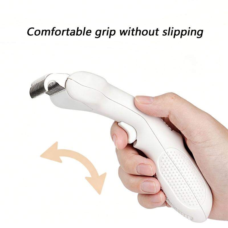 Brushing Comb for Matted Hair Removal, Dematting Tool With Metal Teeth and Textured Handle for Long-Hair Brushing Use