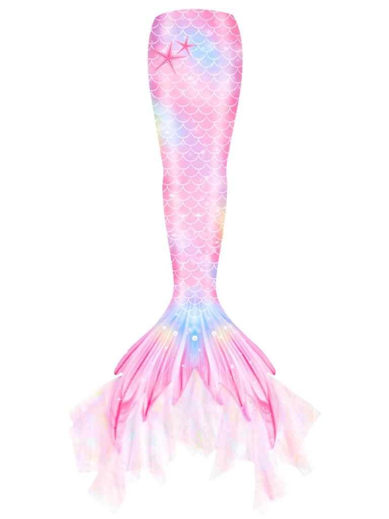 Conjunto de Biquíni Três Peças da Princesa Ariel Sereia para Meninas