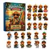 Highland Cow Advent Calendar 2026 With 24 Mini Cattle Figurines, 2D Acrylic Christmas Tree Decoration Pendant, Christmas Gift