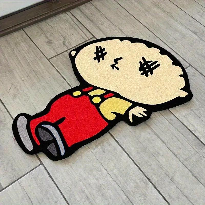 Cartoon Pattern Rugs for Bedroom Irregular Shapes Living Room Decoration Carpet Washable Bedside Floor Mat Anti-slip Lounge Rug