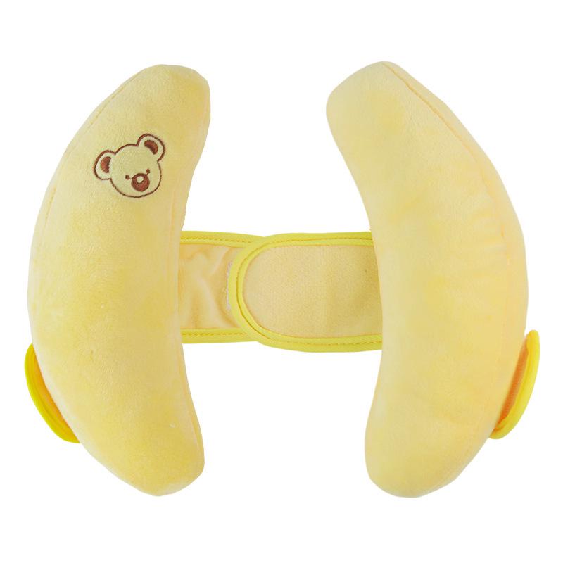 Banana-Shaped U-Shaped Neck and Head Support Pillow for Infant Strollers.