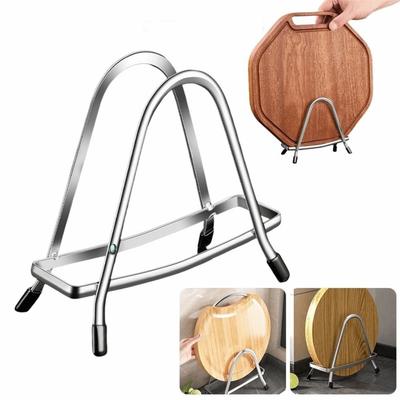Stainless Steel Cutting Board Holder Thickening Chopping Board Organizer Durable Pan Cover Shelf