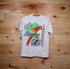 Vintage Venezuela Tropics Parrot White Nature Tropical T-Shirt Adult Size Medium