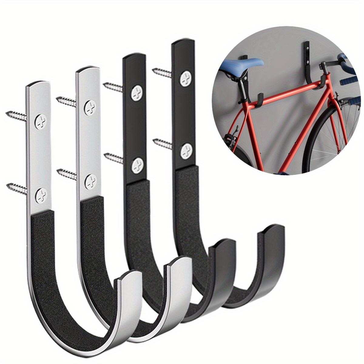 Xykk01 Black 2Pcs Rust-Proof Wall-Mounted Garage Hangers For Bicycle Rack Hanging Storage, Versatile Utility Hanger For Bed Decor And Cable Tool Organization