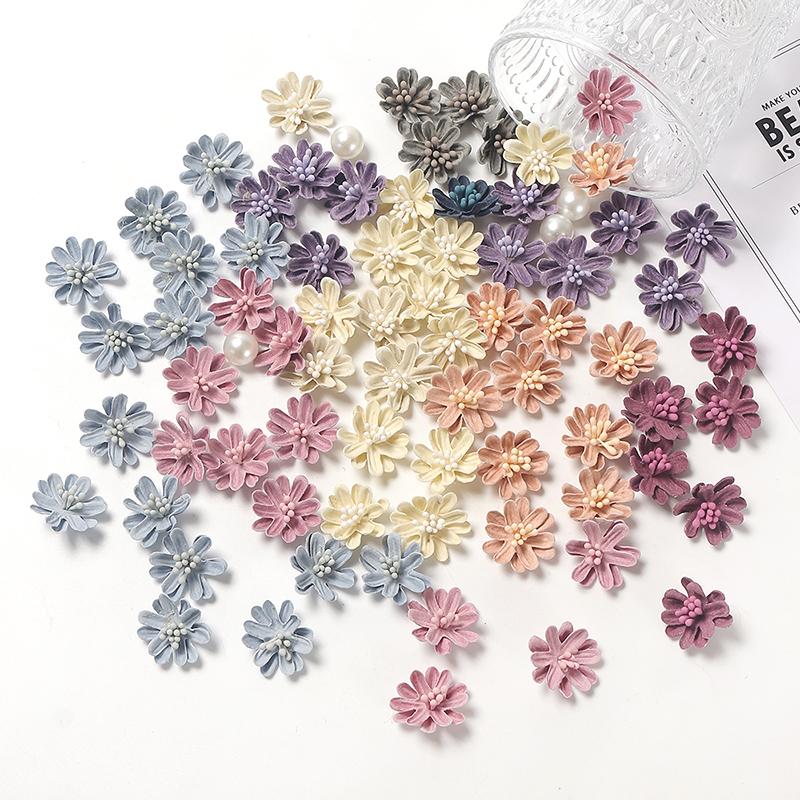 10/20/50Pcs 2.5cm Silk Artificial Daisy Flowers Head for Home Wedding Decoration Fake Flower DIY Garland Craft Accessories