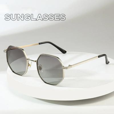 New Fashion Metal Polygonal Sunglasses Classic Vintage Eyewear For Men Women Ins Style Sunglasses Personalized Sun Glasses