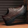 Men's Genuine Leather Shoes Casual Comfort Lace Up Work Shoes for Men Comfortable Oxford Shoes New Handmade Business Footwear