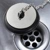 Drain Plug Chain Design Basin Sink Strainer Convenient Effective Sealed Drain Stopper for Home Bathroom