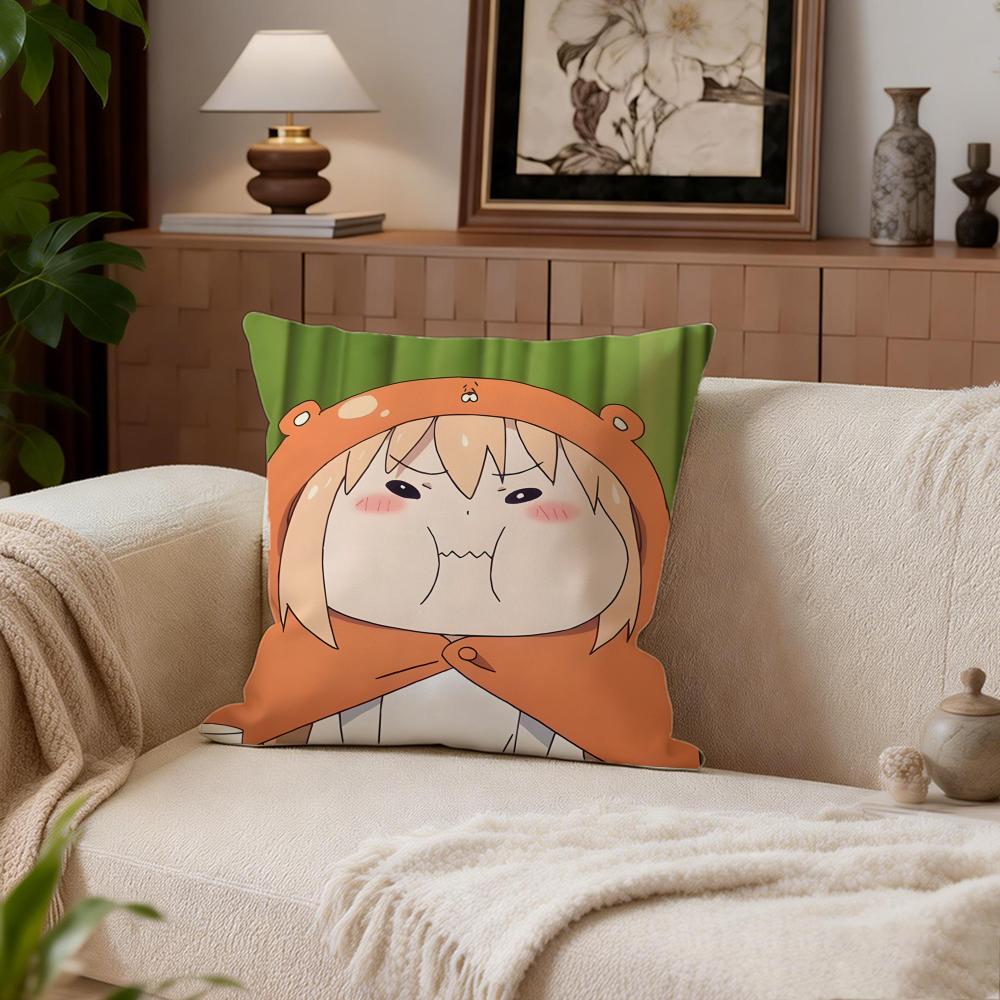 Comedy Himouto Umaru-Chan Cushion Cover Cushion Cover Set 4Pcs 50X50 45X45 40X40 Pillowcase Decorative Sofa Home Decor