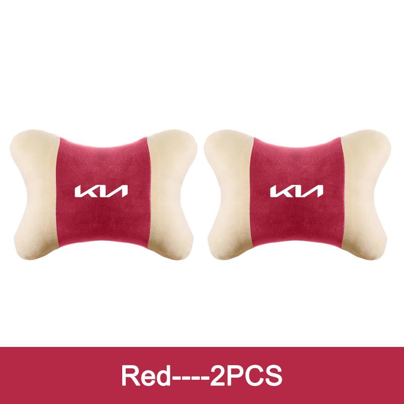 Keyring Car LOGO Neck Pillow Headrest Pad Compatible For KIA Sportage R GT Stinger Sorento Ceed Cerato Forte Niro Soul Telluride