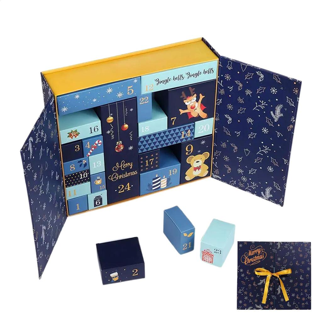 Christmas Calendar Countdown Box Empty Boxes Refillable Gifts 24 Days Christmas Countdown Calendar 2025 Christmas Calendar Boxes