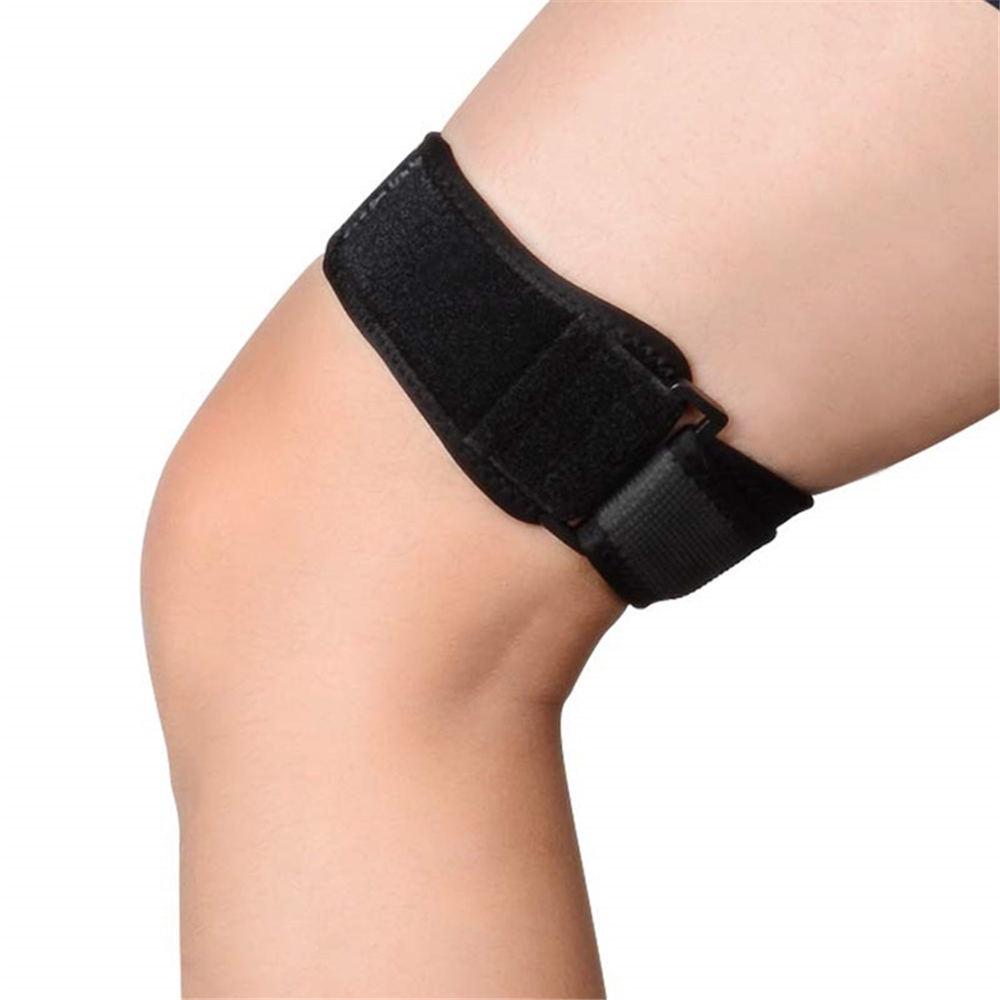 

Ремень для подвздошно-большеберцового тракта, поддержка при синдроме подвздошно-большеберцового тракта и наколенник для ITBS для спорта, регулируемая атлетическая компрессионная обертывание-стабилизатор чёрный