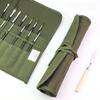 Verfkwast Houder, 22 Sleuven Verfkwast Opbergruimte voor Acryl Olie Aquarel Gouache Kunstenaars Verfkwast Rol Canvas Etui